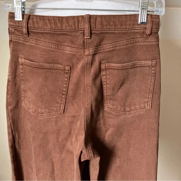 Aritzia Wilfred Free Melina Cognac Cotton Pants size 4 - Picture 4 of 7